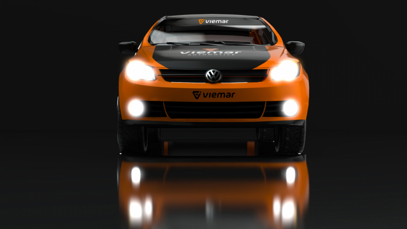 Equipe RS Rallye chega a Erechim com carro laranja e preto Viemar